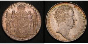 DENMARK 1 Speciedaler 1847 FF - Silver 0.875 - Christian VIII. - VF/XF- 2069 *