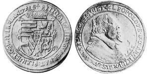 1 Thaler 阿尔萨斯 銀 Leopold V, Archduke of Austria (1586 – 1632)