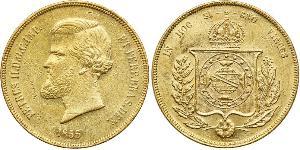 20000 Reis Impero del Brasile (1822-1889) Oro Pietro II del Brasile (1825 - 1891)
