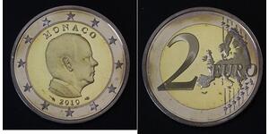 MONACO 2 Euro 2010 Proof - Bi_Metallic - Albert II. - 2329
