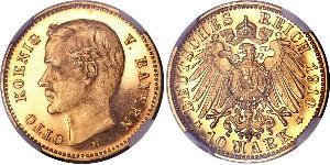 10 Mark Königreich Bayern (1806 - 1918) Gold Otto (Bayern)(1848 – 1916)