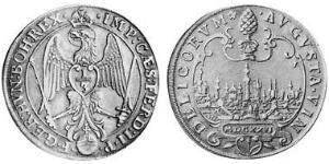 1/3 Thaler Augsbourg (1276 - 1803) Argent Ferdinand II du Saint-Empire(1578 -1637)