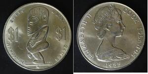 COOK ISLANDS 1 Dollar 1985 - Copper/Nickel - 12nd P.I.C. and Mini Gam - 4211