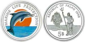 5 Dólar Palaos Plata 