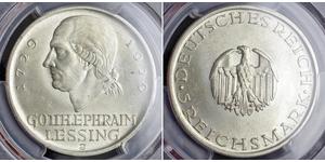  
  1929, Germany (Weimar Rep.). Silver 5 Mark 
