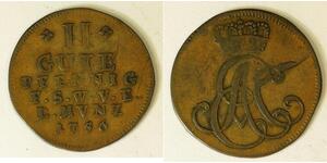 SAXE WEIMAR EISENACH 2 Pfennig 1756 - Ernst August II. Konstantine - 387