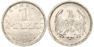 1 Mark Weimar Republic (1918-1933) Silver 