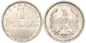 1 Mark Repubblica di Weimar (1918-1933) Argento 