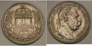 HUNGARY 1 Korona 1916 - Silver 0.835 - Franz Joseph I. - aUNC - 652 *