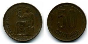 50 Centimo Segunda República Española (1931 - 1939) Cobre 