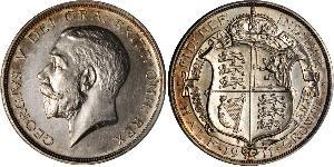 1/2 Crown Reino Unido de Gran Bretaña e Irlanda (1801-1922) Plata Jorge V (1865-1936)