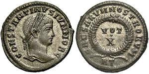 1 Follis /  AE3 Impero romano (27BC-395) Bronzo Costanzo II (317 - 361)