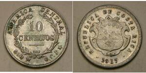 10 Centavo Costa Rica Silber 