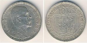 10 Krone Czechoslovakia (1918-1992) 銀 