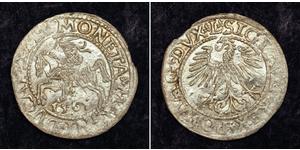  
  1561, Lithuania, Sigismund II Augustus I. Silver ½ Grossus (½ Groat) Coin. AU-   Mint Year: 1561  Mint Place: Vilnius Reference: Kopicki 3264.  Denomination: ½ Grossus (½ Groat)   Condition:  ...