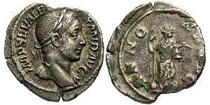 1 Денарій Римська імперія (27BC-395) Срібло Александр Север (208-235)