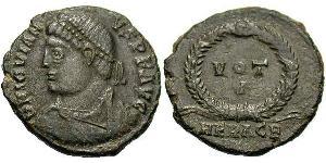  AE3 / 1 Фоллис Римская империя (27BC-395) Бронза Иовиан (331- 364)