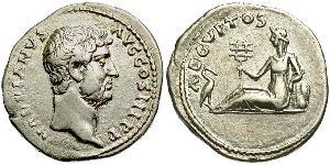 1 Denarius Roman Empire (27BC-395) Silver Hadrian  (76 - 138) 
