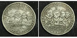  
 
  
 1613, Saxe-Middle-Weimar, Joint Rule. Silver Eight Brothers Thaler Coin. R! Silver coin depicting Johann Ernst & his Seven Brothers 
  
 Mint Year: 1613 Denomination: Thaler Mint Plac ...
