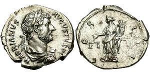 1 Denario Impero romano (27BC-395) Argento Adriano (76 - 138) 