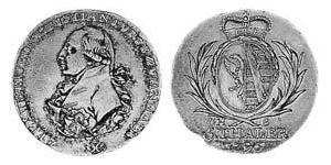 5 Thaler Anhalt-Bernburg (1603 - 1863) Oro Alessio Federico Cristiano di Anhalt-Bernburg(1767 – 1834)