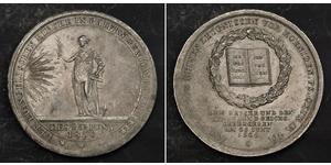  
 
    1830, Kingdom of Bavaria. Augsburg Confession Tricentenary Pewter Medal. aXF-  Mint Year: 1830 Mint Place: Munich Reference: Schnell 305, Whit. 655.  Condition: Light environmental damage ...