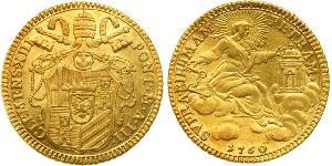 1 Zecchino Kirchenstaat (752-1870) Gold Clemens XIII (1693 -1769)