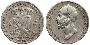 Netherlands - 1/2 Gulden 1848 - Willem II - Silver