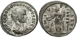 1 Антониниан Римская империя (27BC-395) Серебро/Медь Аврелиан (215-275)