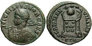 1 Follis /  AE3 Imperio romano (27BC-395) Bronce Crispo (305 - 326)