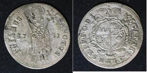 WURZBURG 1 Schilling (6 Neue Pfennige) 1751 - Billon - Karl Philipp - 814