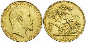 1 Pound Vereinigtes Königreich von Großbritannien und Irland (1801-1922) Gold Eduard VII (1841-1910)