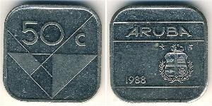 50 Cent Aruba Copper/Nickel 