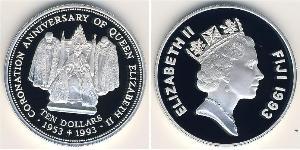 10 Dollar Fiji 銀 