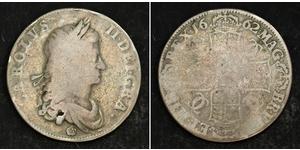  
 
   1662, Great Britain, Charles II. Large Silver Crown Coin. Early Dated Crown!   Mint Year: 1662  Denominations: Crown (5 Shillings)  References: Davenport 3774, KM-417.1 ($200 in VG / $350  ...