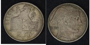 20 Franc 比利时 銀 利奥波德三世 (比利时)
