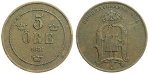 5 Ore Sweden Copper 