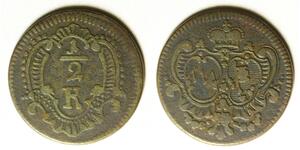 WURZBURG 1/2 Kreuzer ND(1762) - Copper - Adam Friedrich - 1108