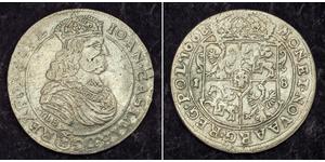  
  
  
   1667, Poland, John II Casimir. Scarce Silver 18 Groszy (Tympf) Coin. Cleaned VF+
    Mint Year: 1667 Reference: KM-A94.   Condition: Cleaned VF+ Mint Place: Krakow (Krakau) Denominatio ...