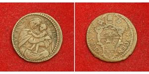  
 
  
 1680, Vatican, Papal States, Gubbio, Pope Innocent XI. Copper Quattrino Coin. R! 
  
  Condition: VF+   Denomination: Quattrino  Engraver: Giovanni Hamerani  Mint Year: 1680 (regnal year  ...