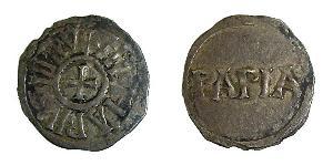 1 Dinar Kingdom of France (843-1791) Silver Lothair I (795 -855)