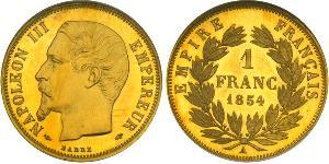 1 Franc Secondo Impero francese (1852-1870) Oro Napoleone III (1808-1873)