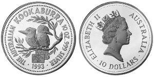 10 Dollar 澳大利亚 銀 伊丽莎白二世 (1926-2022)