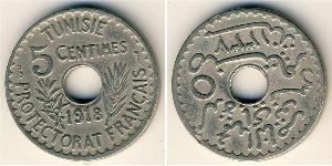 5 Centimo Tunisia Bronze/Nickel 