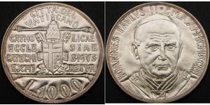 1000 Lira 梵蒂冈 銀 