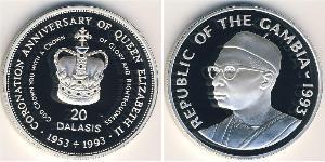 20 Dalasi Gambia 銀 