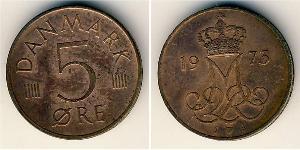 5 Ore Denmark  Margrethe II of Denmark (1940-)