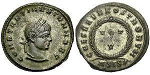 1 Follis /  AE3 Roman Empire (27BC-395) Bronze Constantius II (317 - 361)