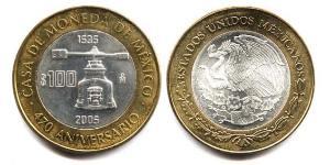 100 Peso Messico (1867 - ) Bimetal 