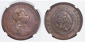1 Dollaro Regno Unito di Gran Bretagna e Irlanda (1801-1922) Rame Giorgio III (1738-1820)